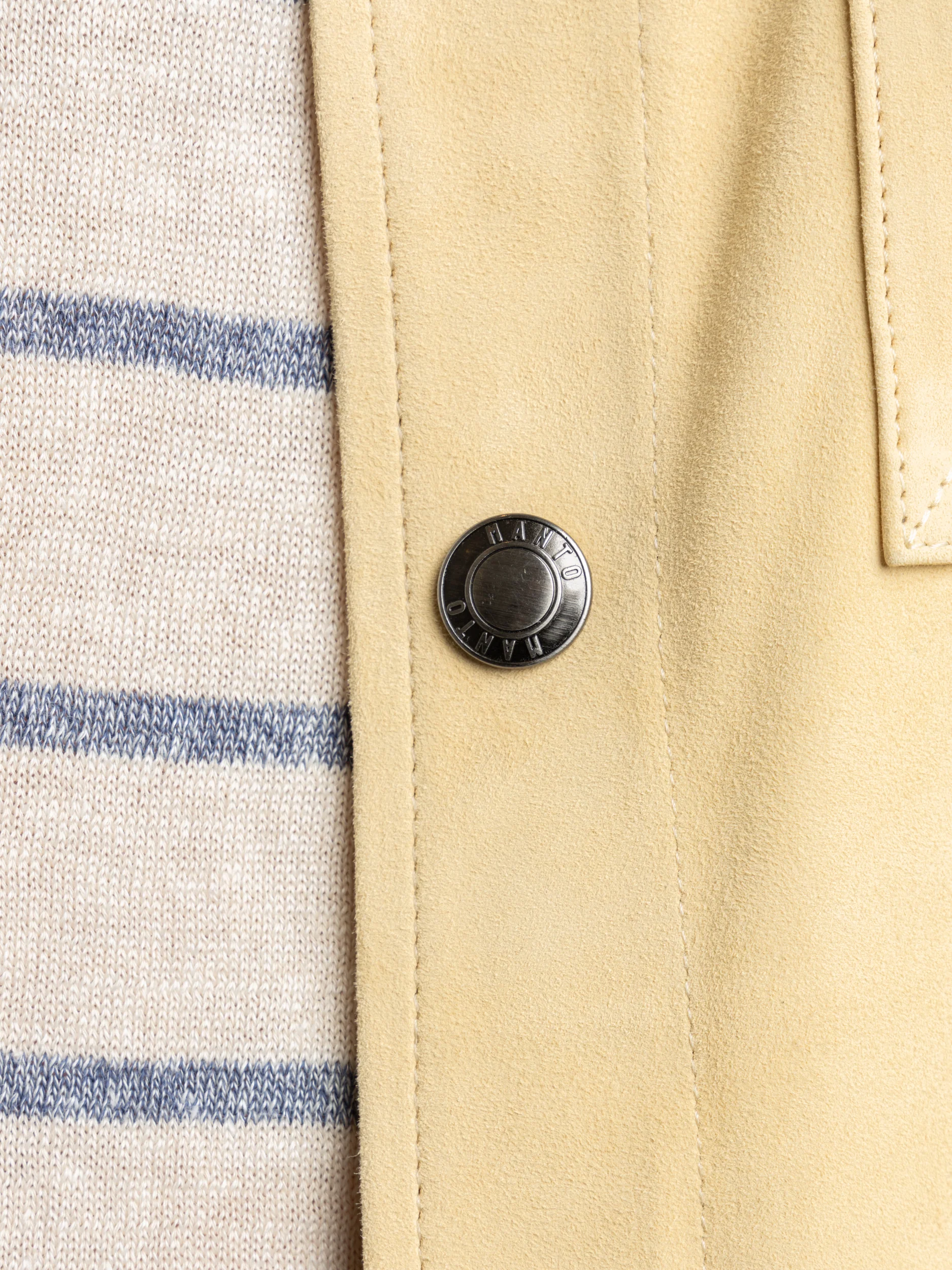 Yellow Strozzi Leather Suede Jacket - Image 7