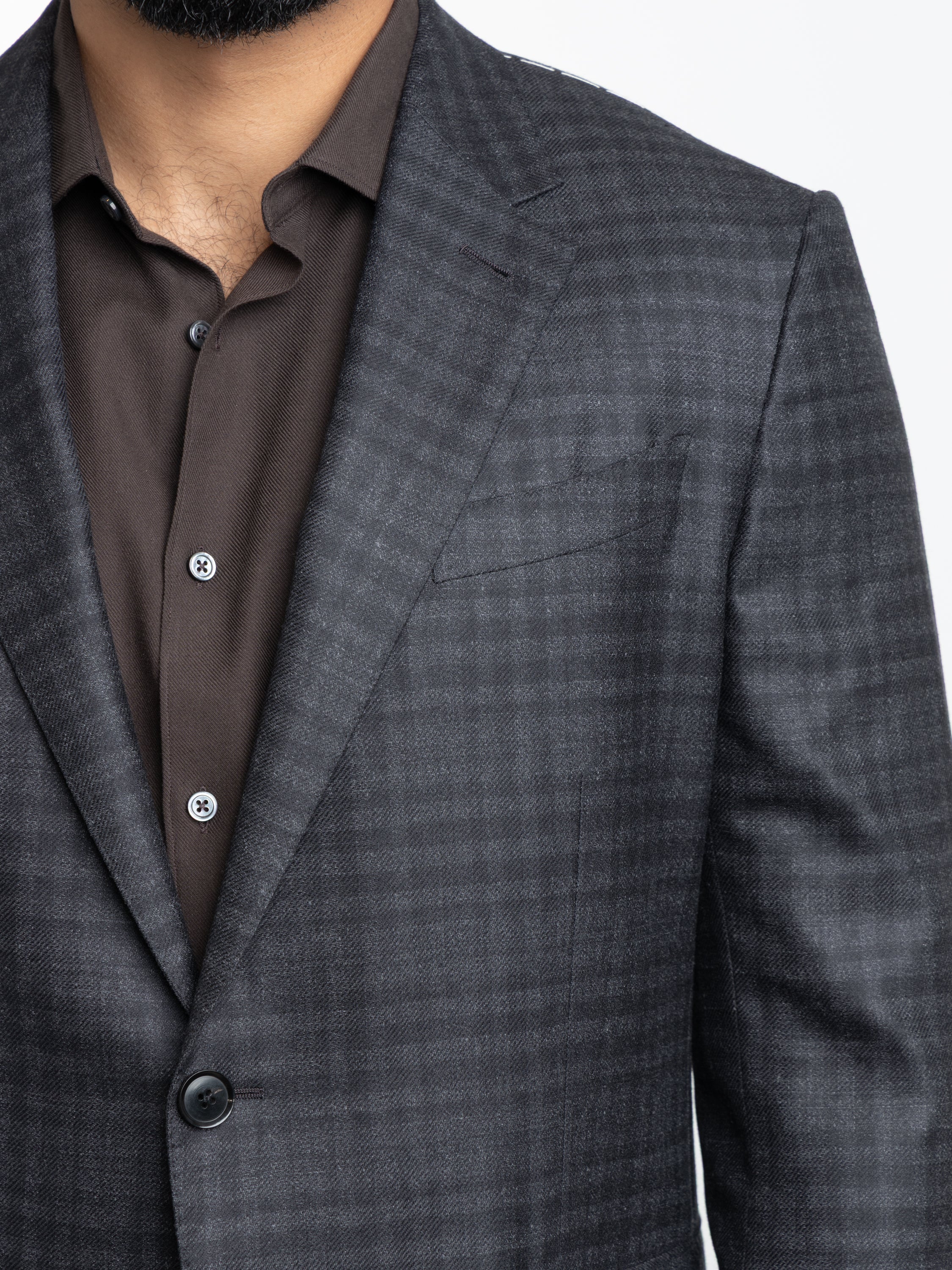 Black Grey Glen Check Sport Jacket - Image 6