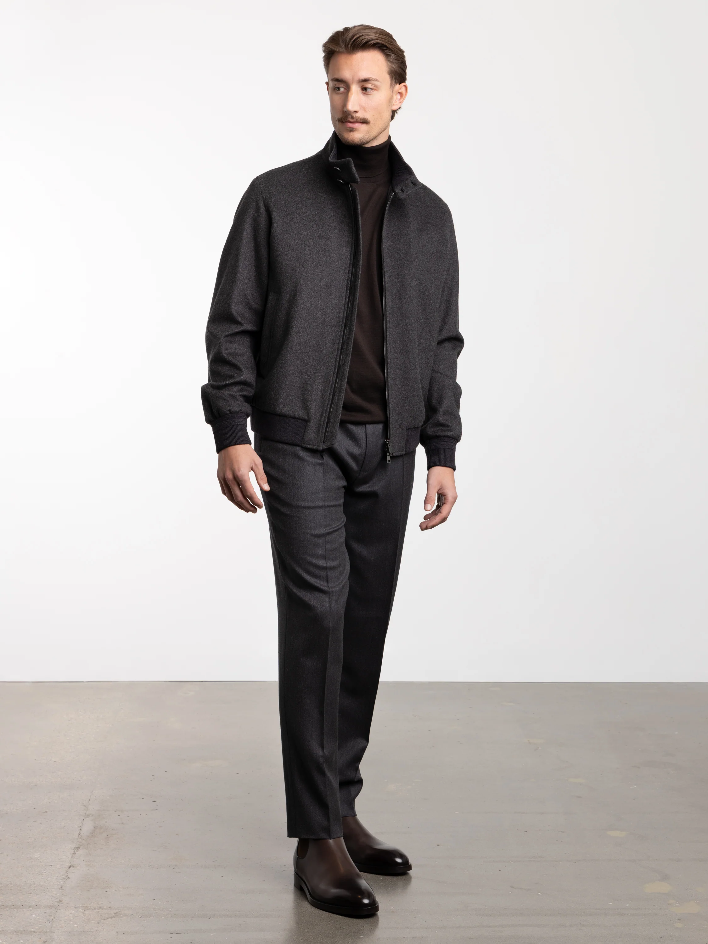 Grey Wool-Cashmere Dress Pant - Image 2