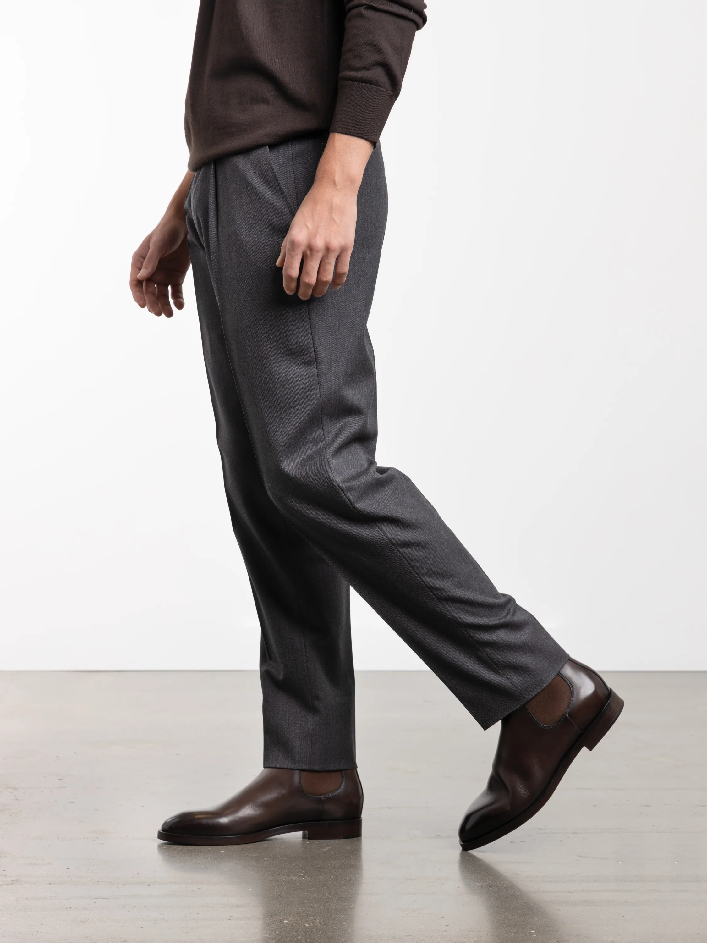 Grey Wool-Cashmere Dress Pant - Image 3