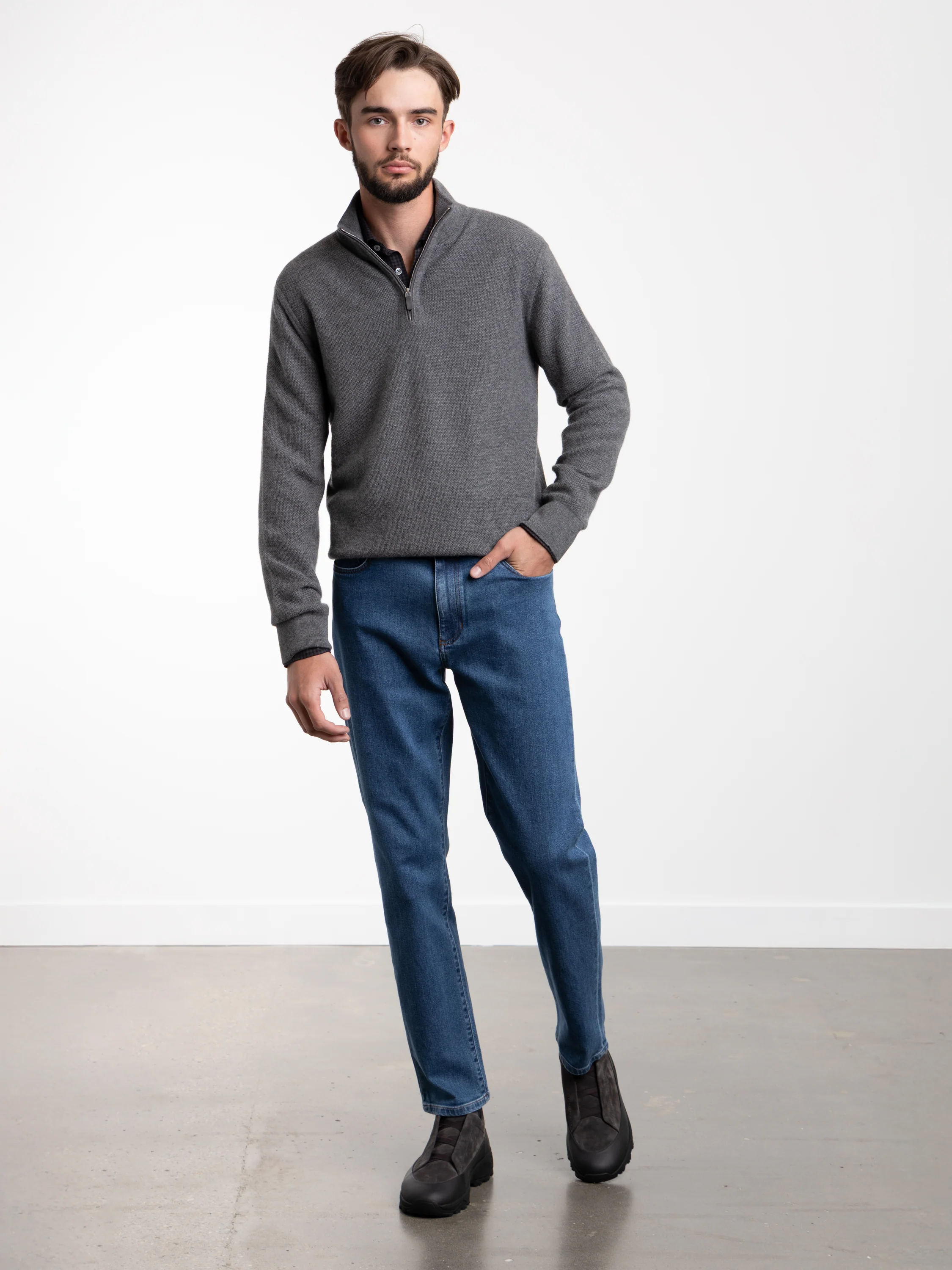 Blue Cotton Stretch City Jean - Image 2