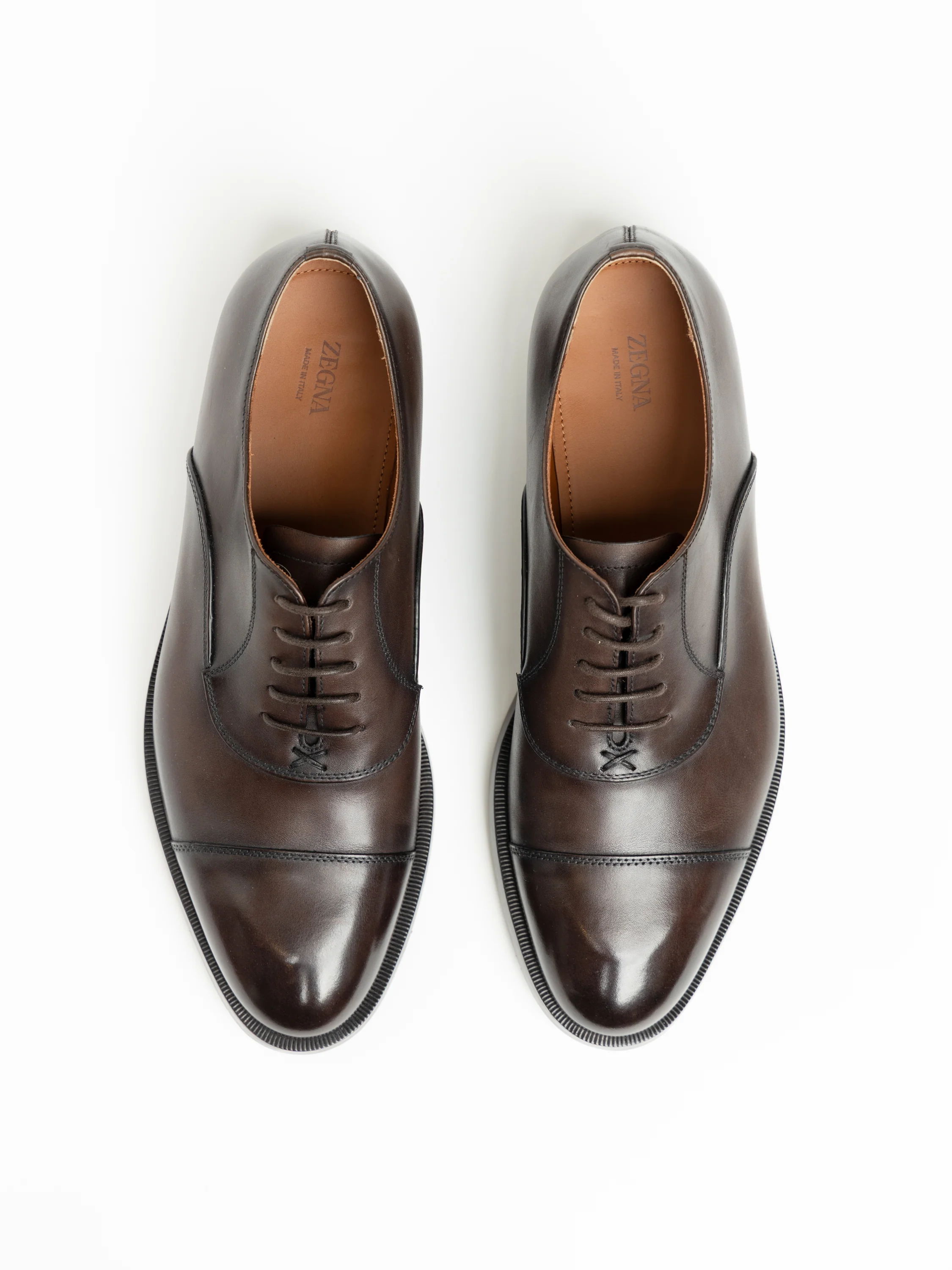 Brown Leather Torino Oxford Shoes - Image 6