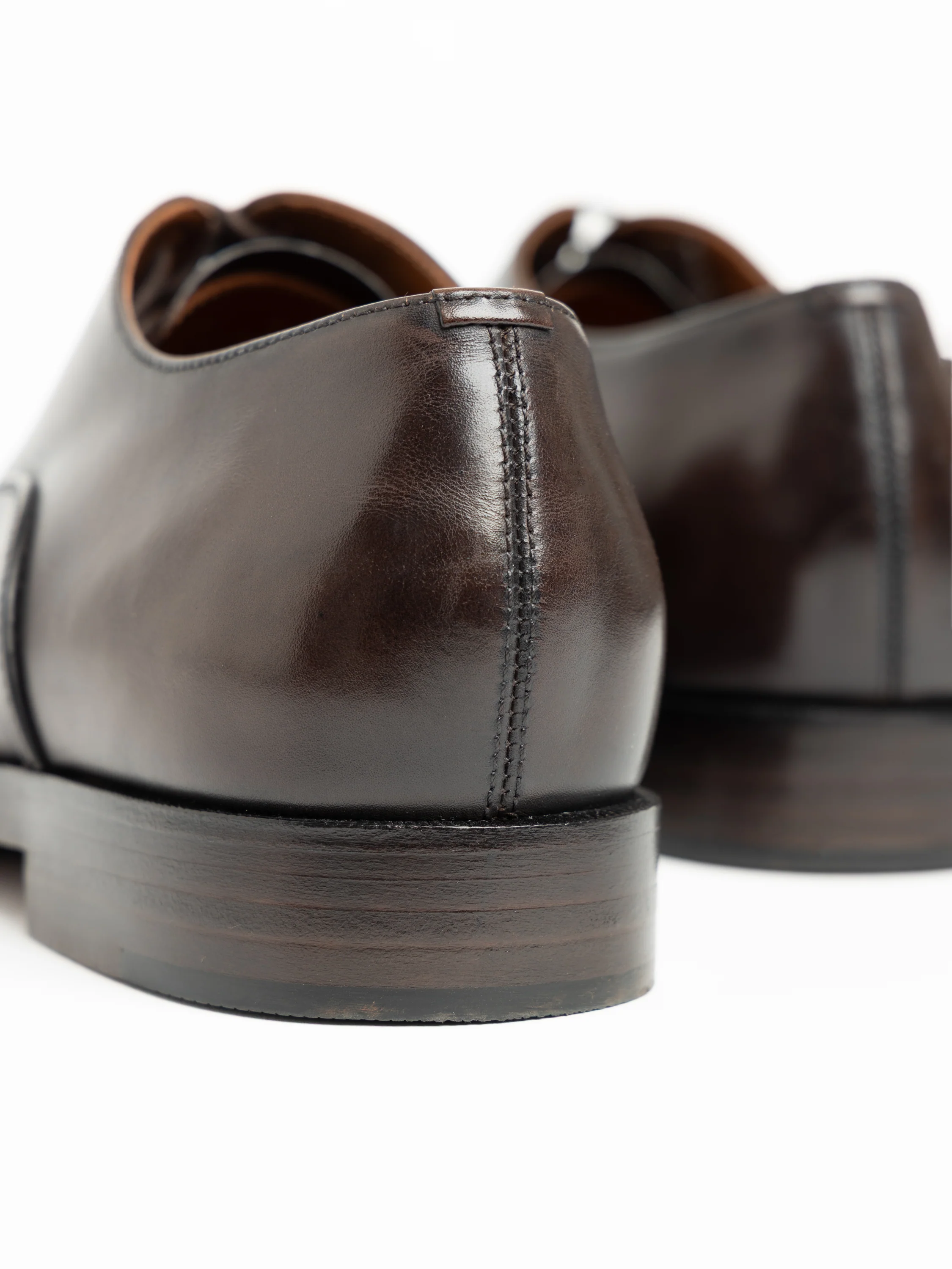 Brown Leather Torino Oxford Shoes - Image 8