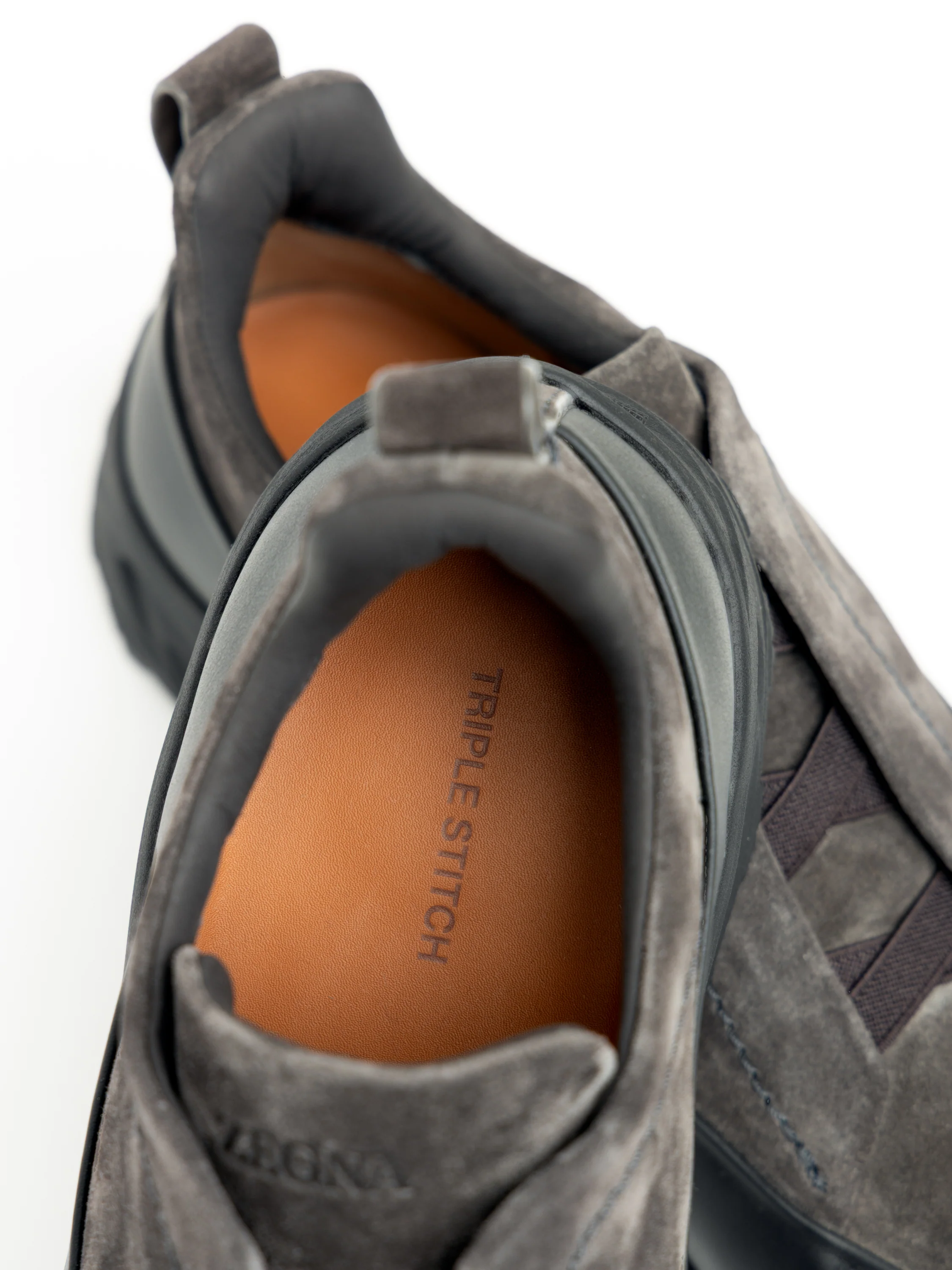 Dark Grey Leather and Suede Triple Stitch™ Monte Sneakers - Image 7